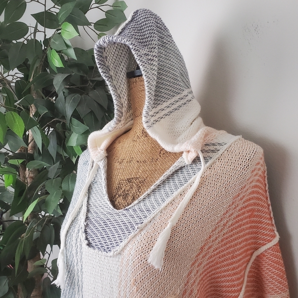 Rip Curl Poncho Hippie Boho Sweater Beach Lounger Medium - Picture 5 of 13